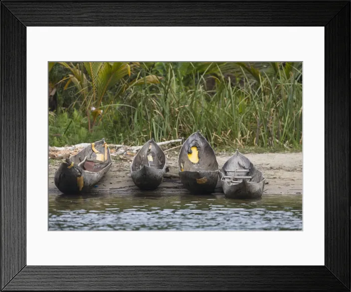 Framed Print : Africa, Madagascar, Lake Ampitabe. Dugout canoes in need of repair along the shore of Lake Ampitabe Framed Print : Africa, Madagascar, Lake Ampitabe. Dugout canoes in need of repair along the shore of Lake Ampitabe