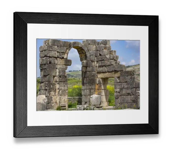 Framed Print : Volubilis, Morocco, Ancient Roman city, arched door ruins Framed Print : Volubilis, Morocco, Ancient Roman city, arched door ruins