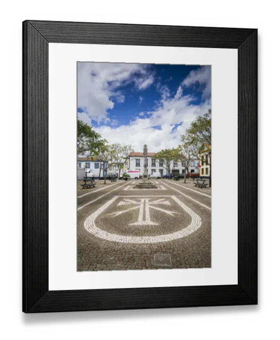 Framed Print : Portugal, Azores, Terceira Island, Sao Sebastiao. Town square Framed Print : Portugal, Azores, Terceira Island, Sao Sebastiao. Town square