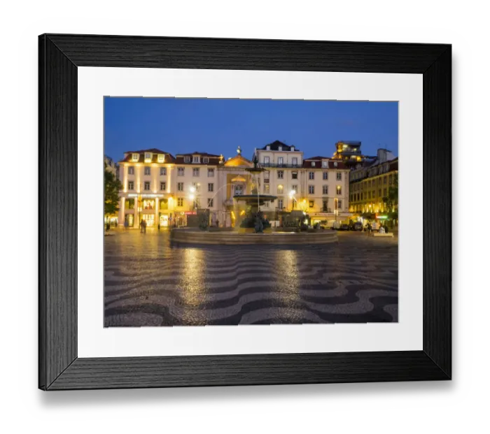 Framed Print : Portugal, Lisbon. Rossio Square or Praca Dom Pedro IV Framed Print : Portugal, Lisbon. Rossio Square or Praca Dom Pedro IV