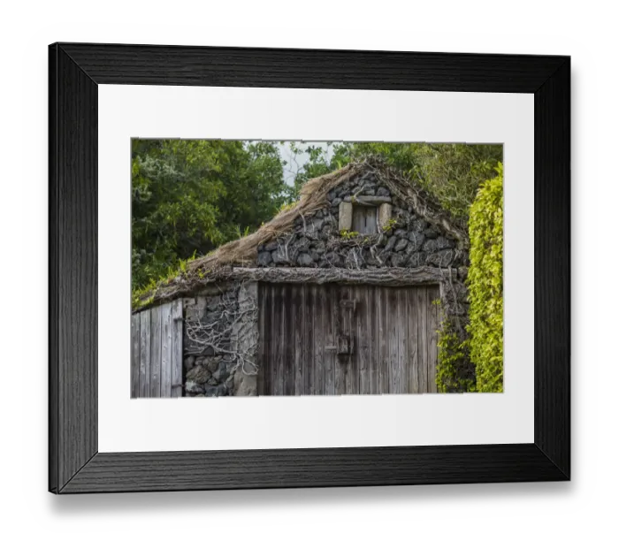 Framed Print : Portugal, Azores, Terceira Island, Sao Bartolomeo. Old barn Framed Print : Portugal, Azores, Terceira Island, Sao Bartolomeo. Old barn