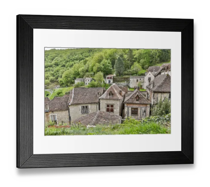 Framed Print : France, Saint-Cirq Lapopie. Rooftops Framed Print : France, Saint-Cirq Lapopie. Rooftops