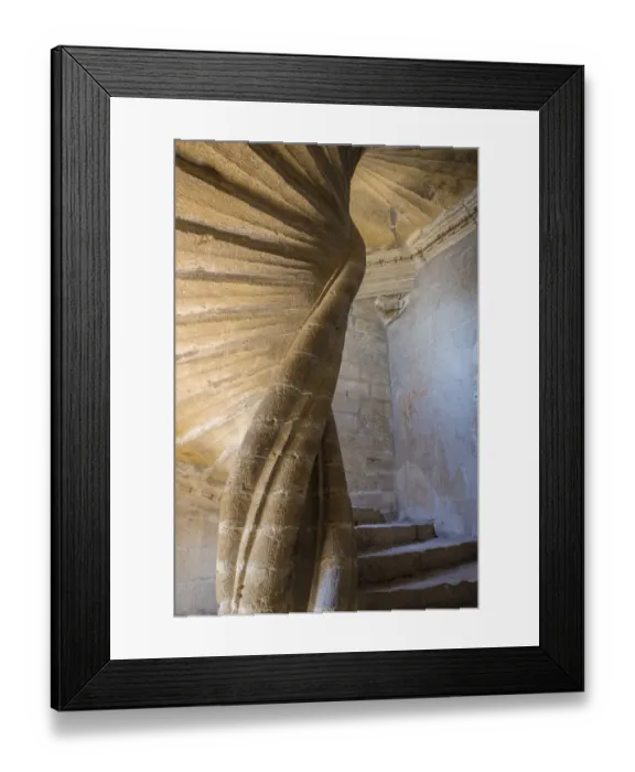Framed Print : Europe, France, Provence, Lourmarin. Stairwell in Chateau de Lourmarin. Credit as Framed Print : Europe, France, Provence, Lourmarin. Stairwell in Chateau de Lourmarin. Credit as