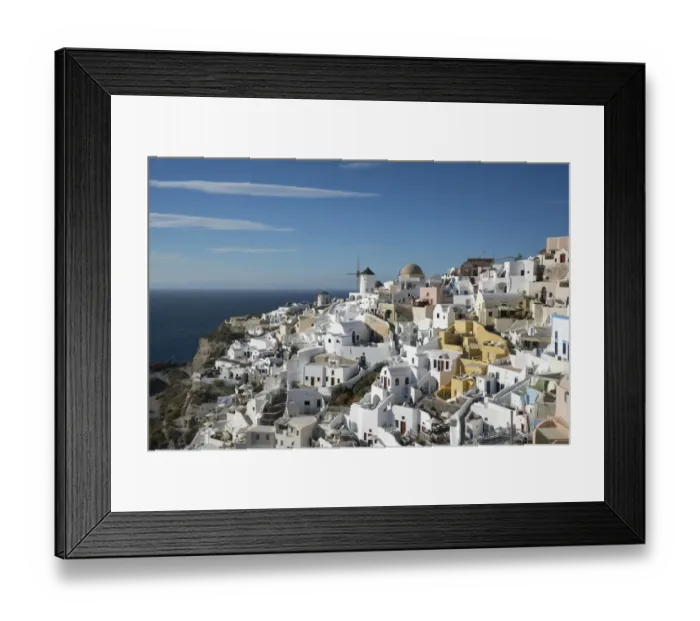 Framed Print : Greece, Santorini. The village of Oia glowing in the afternoon light Framed Print : Greece, Santorini. The village of Oia glowing in the afternoon light