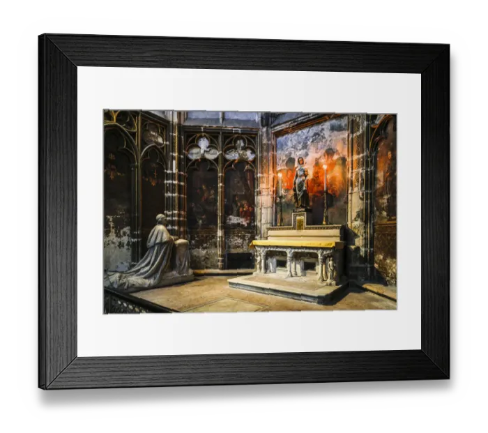 Framed Print : France, Toulouse. Cathedral of St. Etienne interior