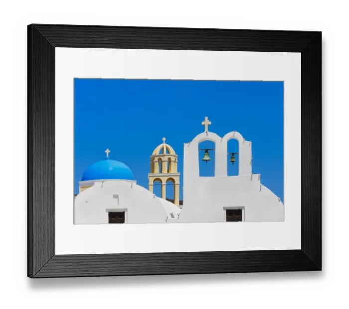 Framed Print : Church on the coast of Aegean Sea. Oia, Santorini Island, Greece Framed Print : Church on the coast of Aegean Sea. Oia, Santorini Island, Greece