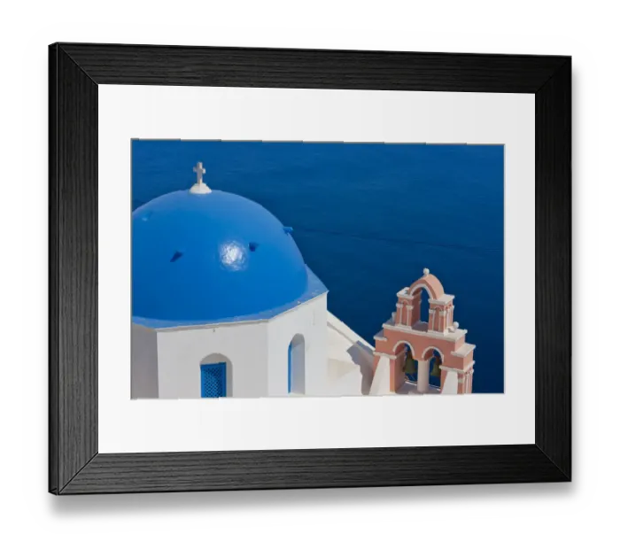Framed Print : Church on the coast of Aegean Sea. Oia, Santorini Island, Greece Framed Print : Church on the coast of Aegean Sea. Oia, Santorini Island, Greece