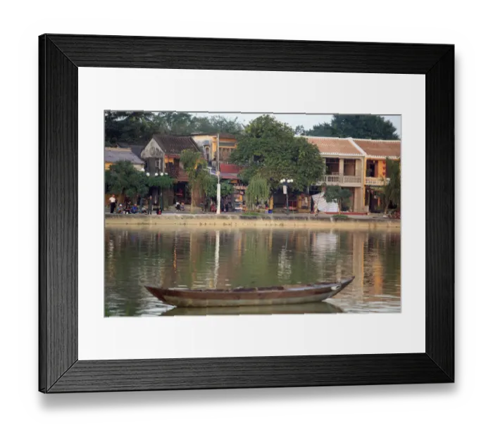 Framed Print : Looking across the Thu Bon River to the ancient town of Hoi An, Vietnam Framed Print : Looking across the Thu Bon River to the ancient town of Hoi An, Vietnam
