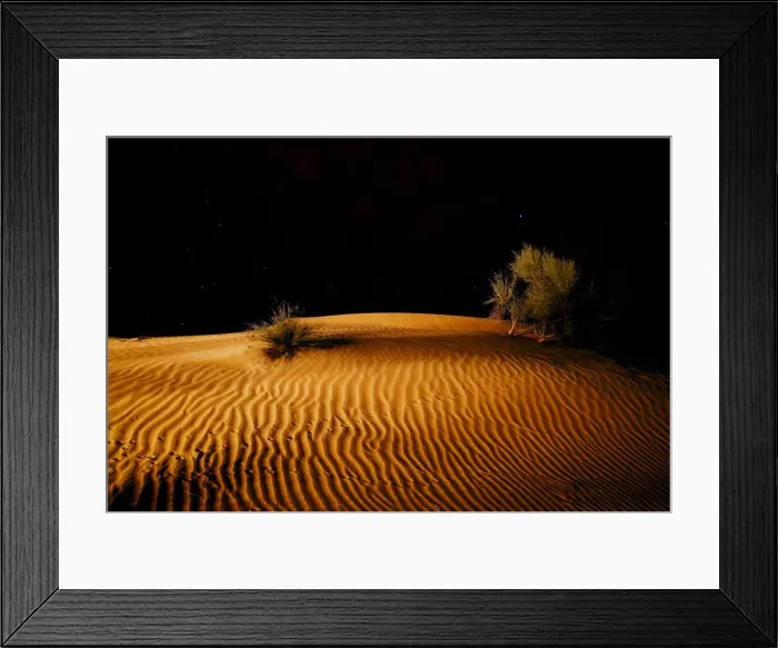 Framed Print : Night in the desert. Abu Dhabi, UAE