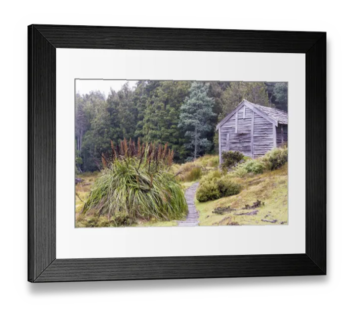Framed Print : Australia, Tasmania. Cradle Mountain-Lake St. Clair National Park. Historic DuCane Hut Framed Print : Australia, Tasmania. Cradle Mountain-Lake St. Clair National Park. Historic DuCane Hut