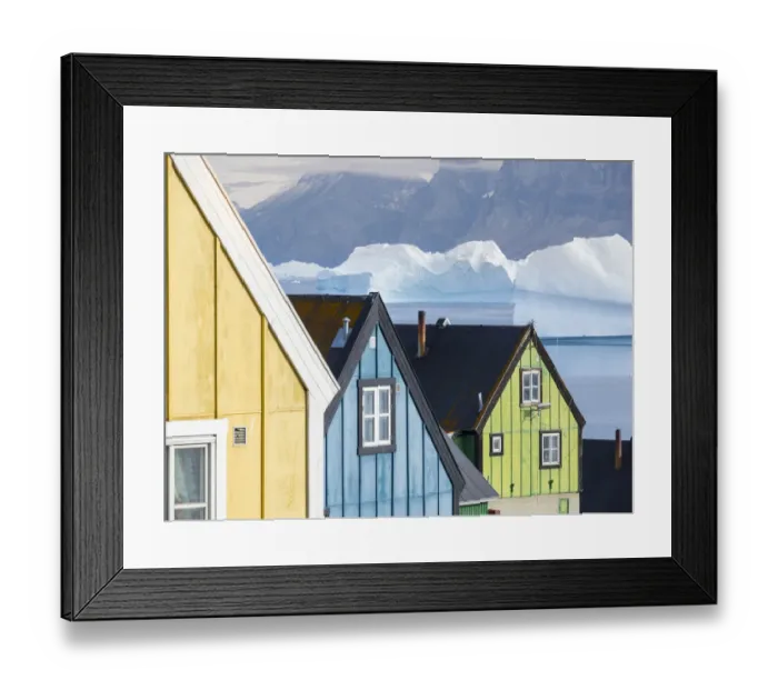 Framed Print : Small town of Uummannaq and glaciated Nuussuaq Peninsula in the background. Greenland Framed Print : Small town of Uummannaq and glaciated Nuussuaq Peninsula in the background. Greenland