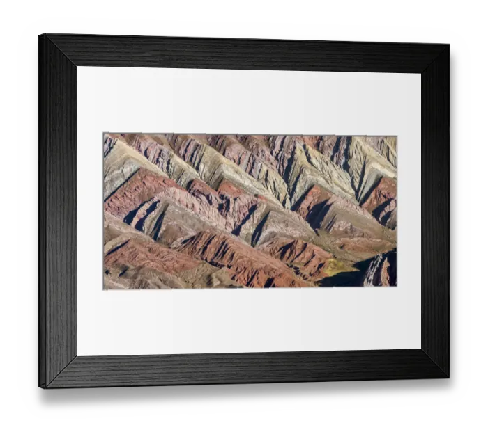 Framed Print : Iconic rock formation Serrania de Hornocal in the Quebrada de Humahuaca canyon, a