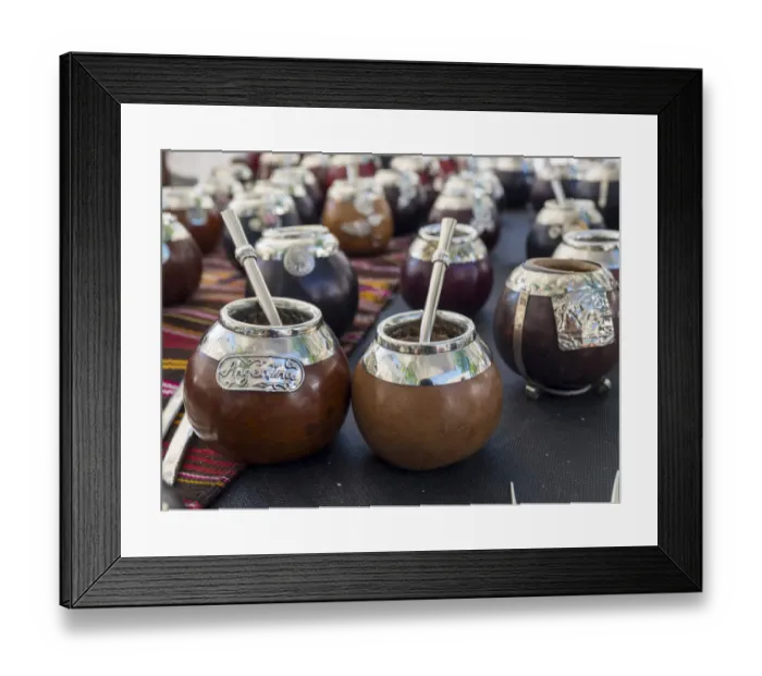 Framed Print : Bombilla and gourd for drinking mate. Plazoleta Julio Cortazar, also called Plaza Serrano Framed Print : Bombilla and gourd for drinking mate. Plazoleta Julio Cortazar, also called Plaza Serrano