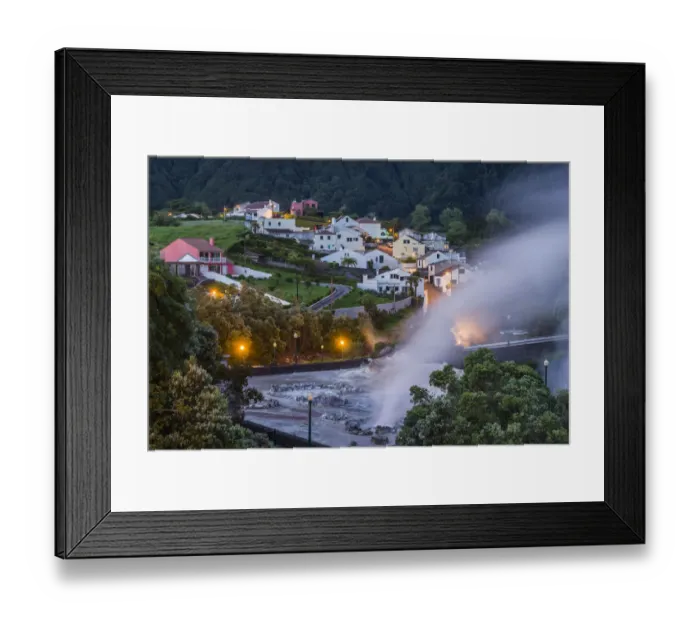 Framed Print : Portugal, Azores, Sao Miguel Island, Furnas. Hot springs area