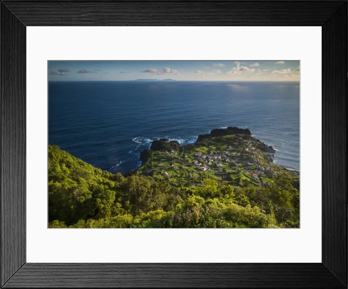 Framed Print : Portugal, Azores, Sao Jorge Island. Faja do Ouvidor