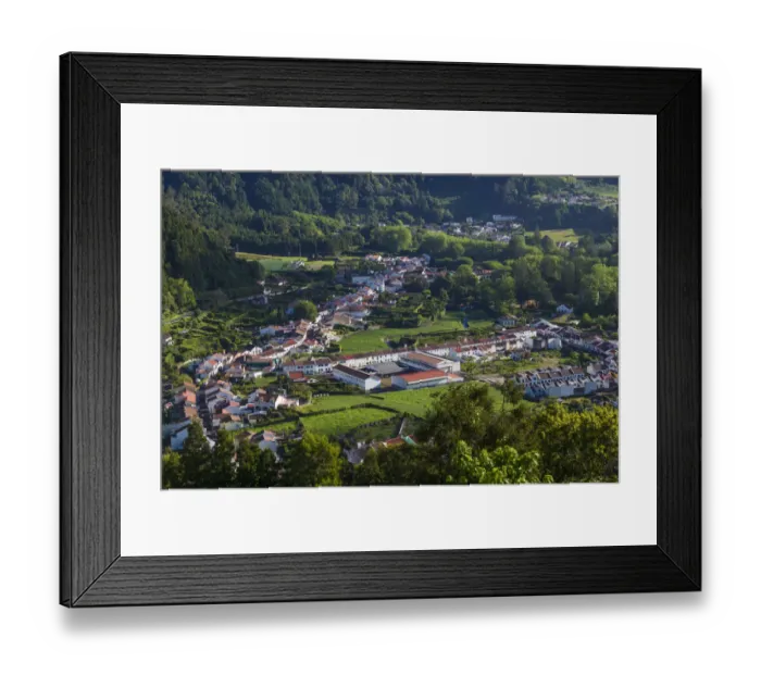 Framed Print : Portugal, Azores, Sao Miguel Island, Furnas. Elevated town view Framed Print : Portugal, Azores, Sao Miguel Island, Furnas. Elevated town view