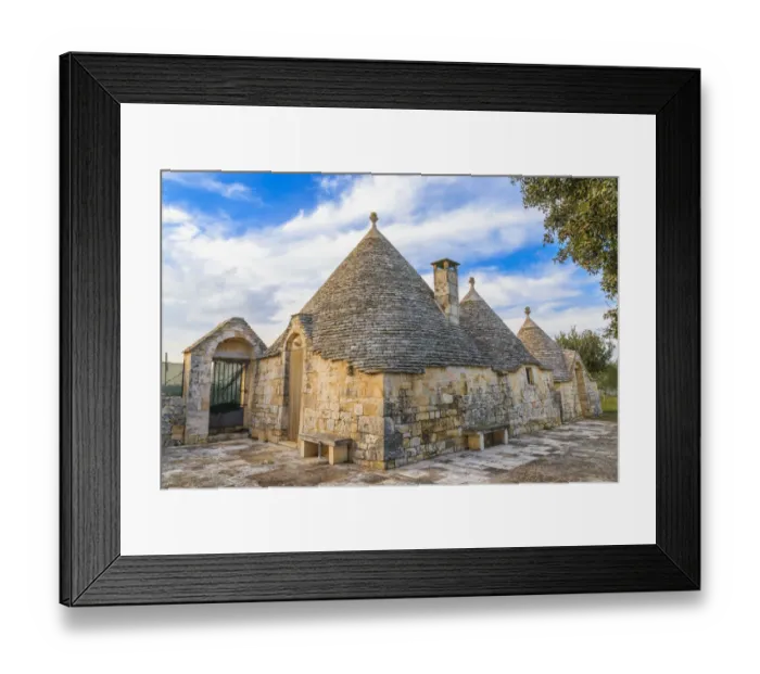 Framed Print : Italy, Region of Apulia, Province of Bari, Itria Valley, Alberobello