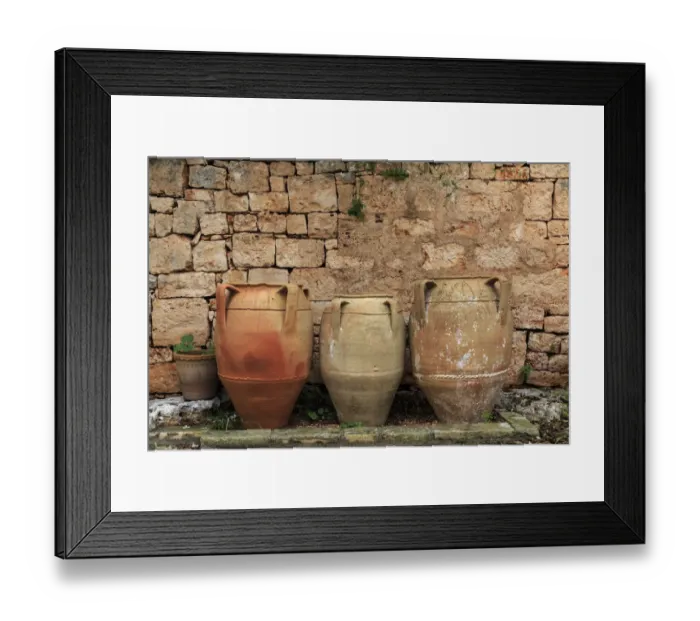 Framed Print : Italy, Ostuni. Urns Framed Print : Italy, Ostuni. Urns