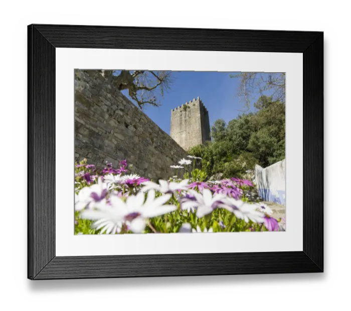 Framed Print : The castle. Historic medieval old town of Obidos, a tourist attraction north of Lisbon