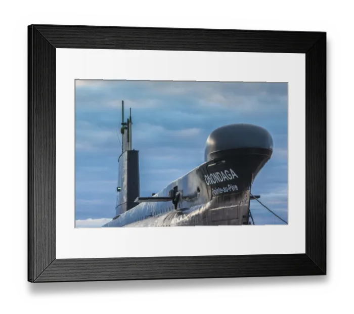 Framed Print : Canada, Quebec, Rimouski. Submarine Onondaga Framed Print : Canada, Quebec, Rimouski. Submarine Onondaga
