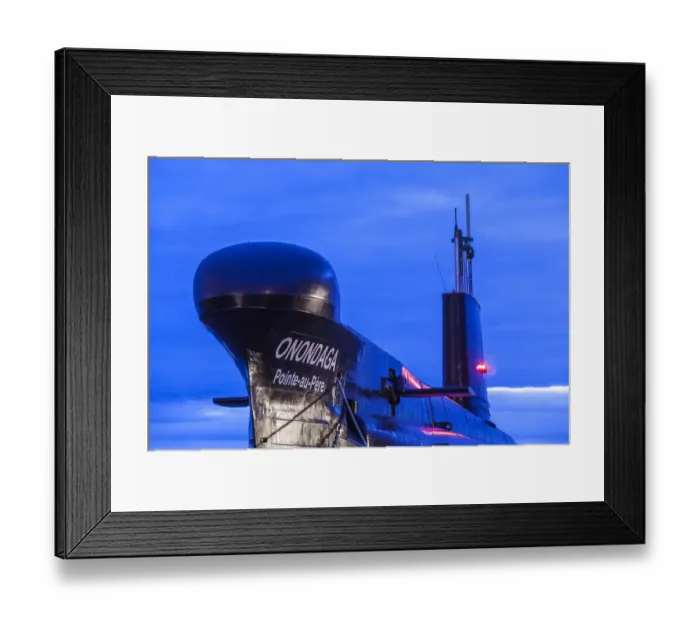 Framed Print : Canada, Quebec, Rimouski. Submarine Onondaga Framed Print : Canada, Quebec, Rimouski. Submarine Onondaga