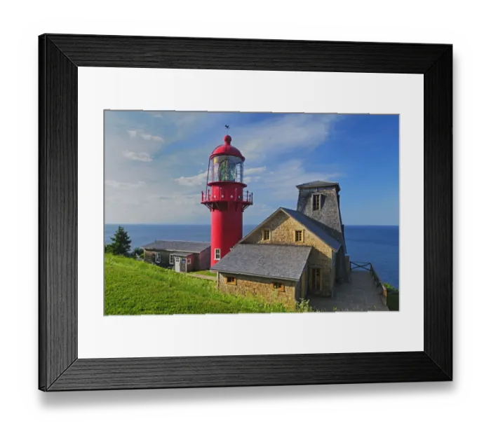 Framed Print : Canada, Quebec, Pointe-a-la-Renommee. Lighthouse on Gulf of St. Lawrence. Credit as Framed Print : Canada, Quebec, Pointe-a-la-Renommee. Lighthouse on Gulf of St. Lawrence. Credit as