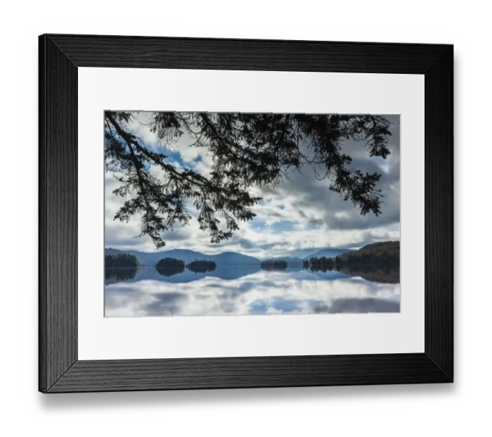 Framed Print : Canada, Quebec. Mont-Tremblant Village, Lac Ouimet