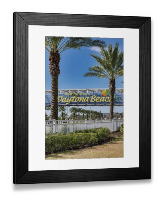 Framed Print : Pedestrian walkway over International Speedway, Daytona Beach, Florida, USA Framed Print : Pedestrian walkway over International Speedway, Daytona Beach, Florida, USA