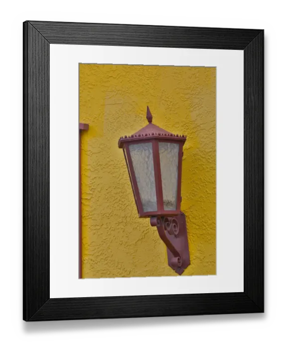 Framed Print : Lamps on colorful building in the Barrio Historic District, Tucson, Arizona Framed Print : Lamps on colorful building in the Barrio Historic District, Tucson, Arizona