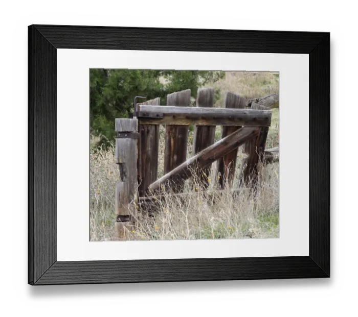 Framed Print : USA, Arizona, V-Bar V-Heritage Site, Old wood gate Framed Print : USA, Arizona, V-Bar V-Heritage Site, Old wood gate