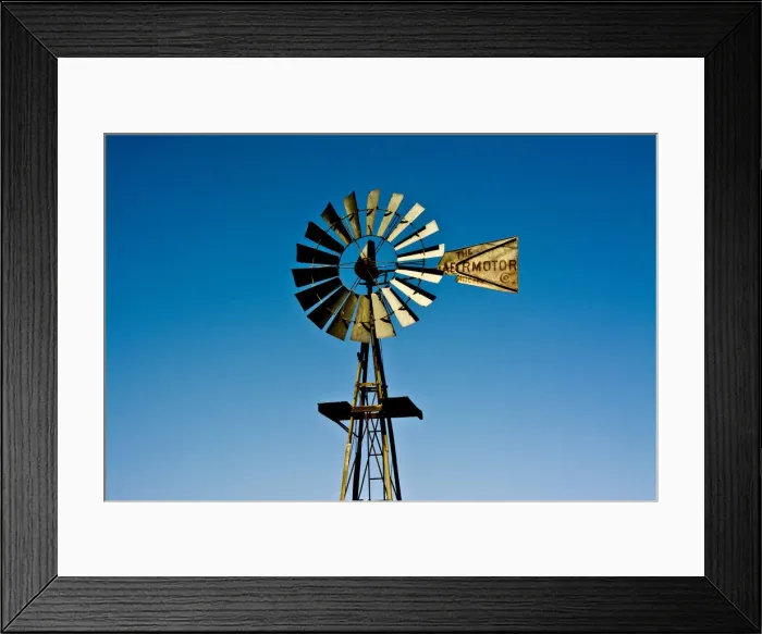 Framed Print : Old windmill, Rock Art Ranch, near Holbrook, Arizona, USA