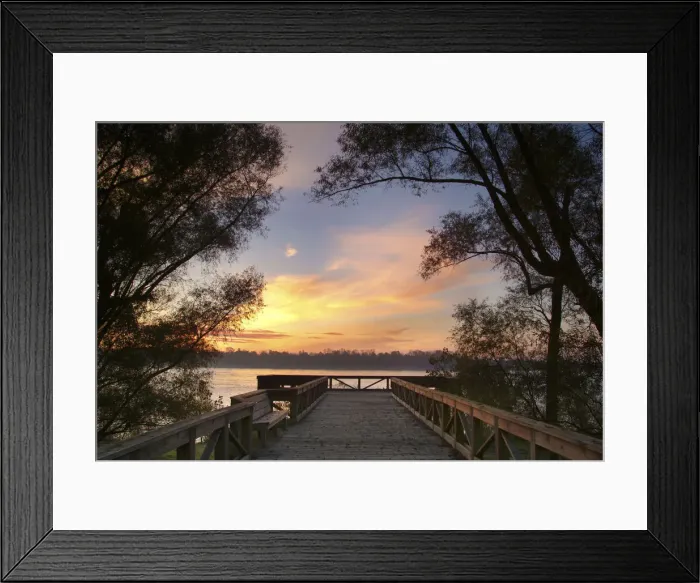 Framed Print : Overlook Mississippi River at Helena, Arkansas at sunrise