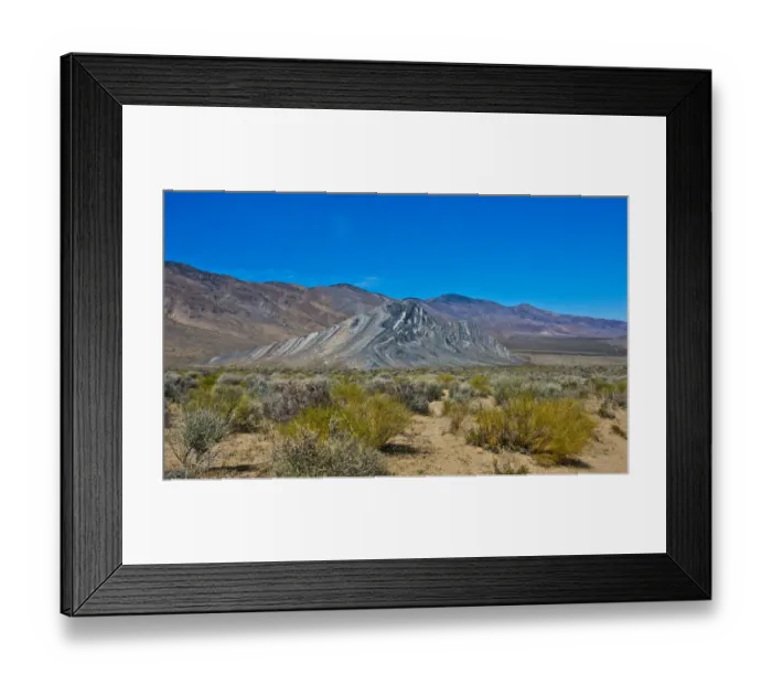 Framed Print : USA, California. Death Valley National Park, Butte Valley Road, Stripped Butte