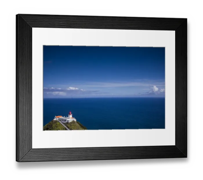 Framed Print : Portugal, Azores, Santa Maria Island, Ponta do Castelo lighthouse