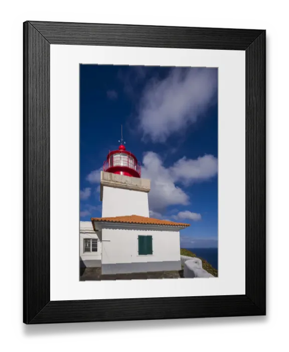 Framed Print : Portugal, Azores, Santa Maria Island, Ponta do Castelo lighthouse
