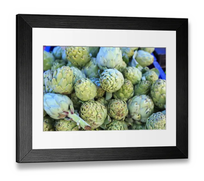 Framed Print : Spain, Balearic Islands, Mallorca. Street market artichokes Framed Print : Spain, Balearic Islands, Mallorca. Street market artichokes