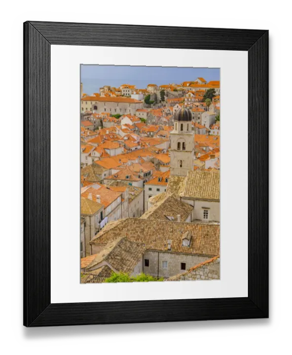 Framed Print : Croatia, Dubrovnik. Overview of city rooftops Framed Print : Croatia, Dubrovnik. Overview of city rooftops