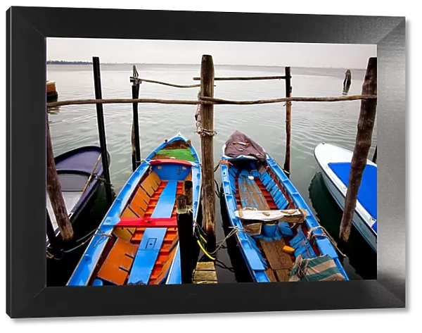 Italy, Burano. Moored boats. Credit as: Jim Nilsen  /  Jaynes Gallery  /  DanitaDelimont. com