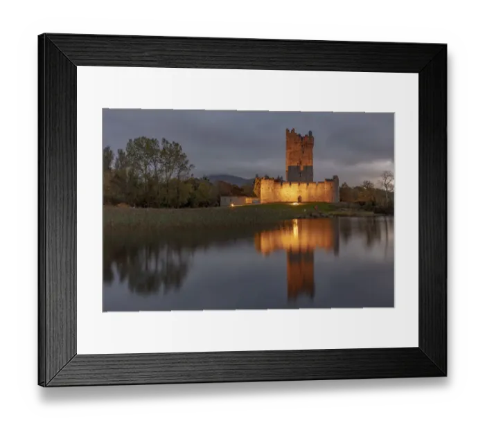Framed Print : Historic Ross Castle at dusk in Killarney National Park, Ireland