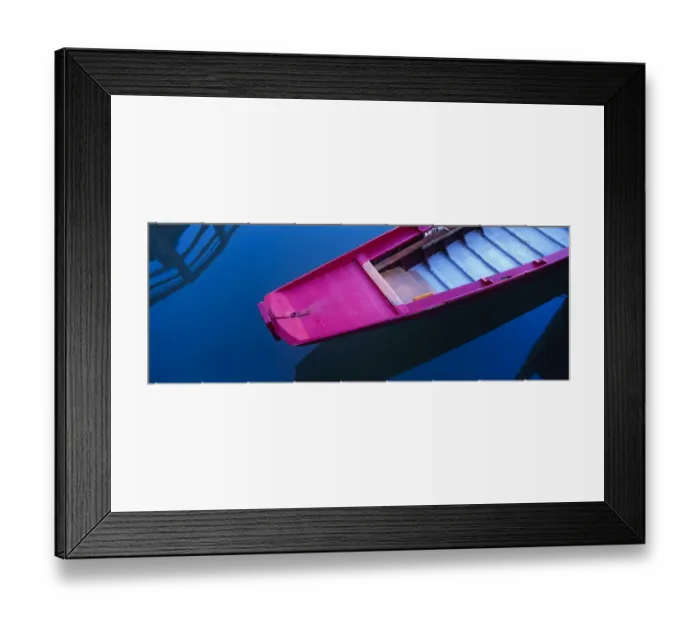 Framed Print : Italy, Venice. Colorful boat bow and reflection Framed Print : Italy, Venice. Colorful boat bow and reflection