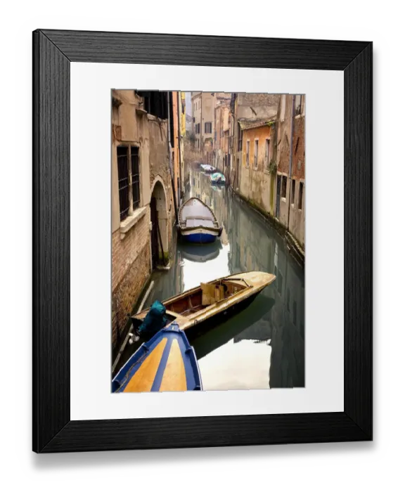 Framed Print : Italy, Venice. Gondolas moored in canal. Credit as: Jim Nilsen / Jaynes Gallery / DanitaDelimont Framed Print : Italy, Venice. Gondolas moored in canal. Credit as: Jim Nilsen / Jaynes Gallery / DanitaDelimont