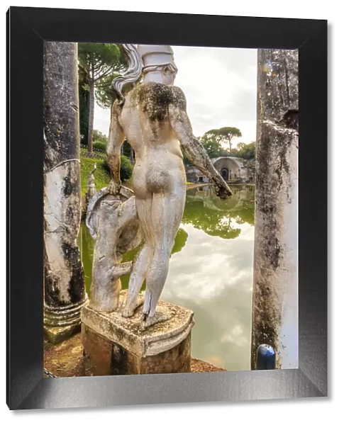 Central Italy, Lazio, Tivoli. Hadrians Villa, UNESCO World Heritage Site, The Canopus