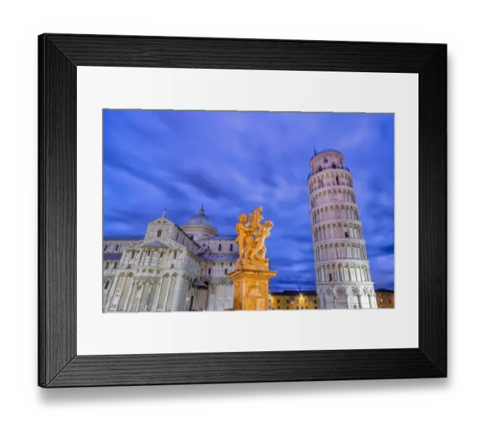Framed Print : Europe, Italy, Pisa. Pisa Cathedral and Leaning Tower at sunset Framed Print : Europe, Italy, Pisa. Pisa Cathedral and Leaning Tower at sunset