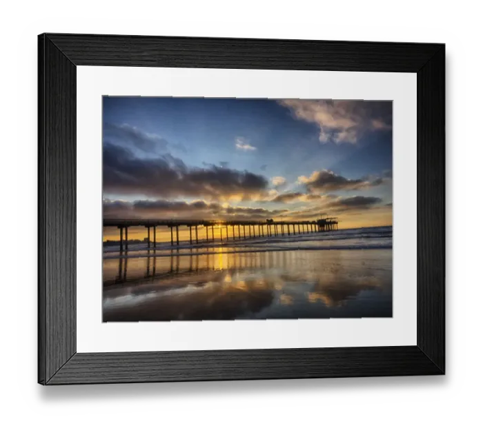 Framed Print : USA, California, San Diego, La Jolla. Scripps Institution of Oceanography Pier with Framed Print : USA, California, San Diego, La Jolla. Scripps Institution of Oceanography Pier with