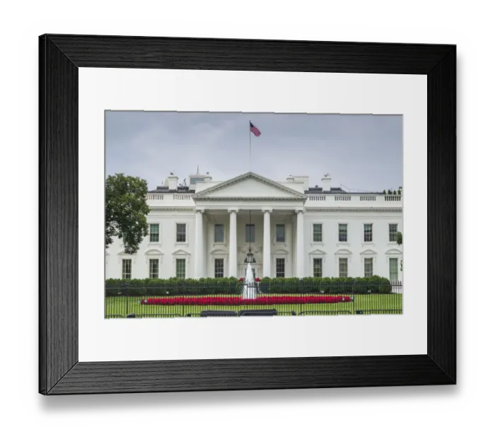 Framed Print : USA, Washington D. C. The White House, view from Lafayette Park