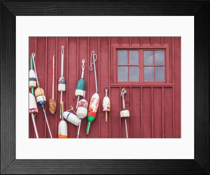 Framed Print : USA, Massachusetts, Cape Ann, Rockport. Lobster buoys Framed Print : USA, Massachusetts, Cape Ann, Rockport. Lobster buoys
