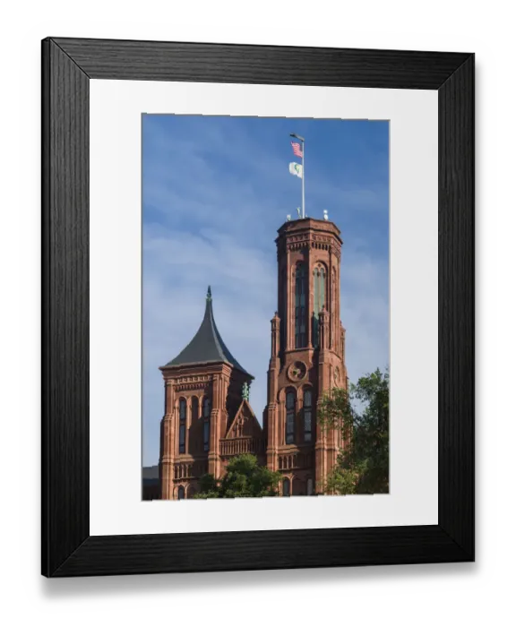 Framed Print : USA, Washington D. C. National Mall, Smithsonian Castle, now housing the Smithsonian