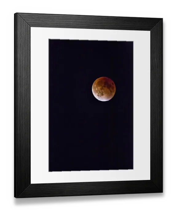 Framed Print : USA, Tippecanoe County, Lafayette, Indiana. Full super moon