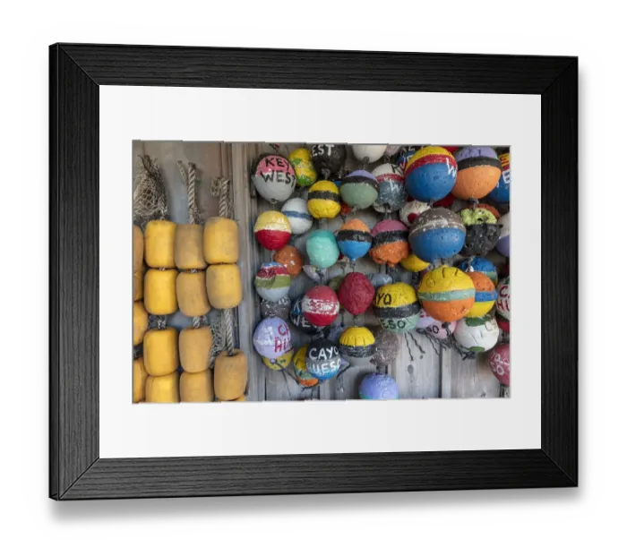 Framed Print : Buoys in Key West, Florida, USA