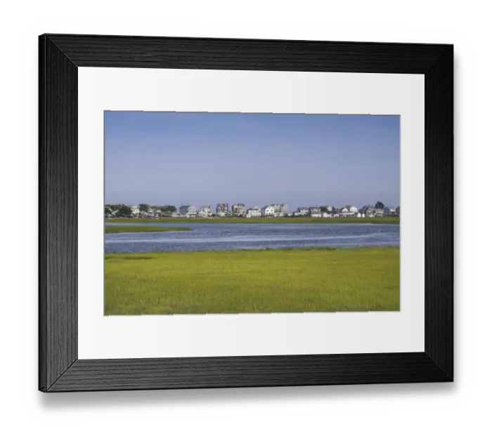 Framed Print : USA, Maine, Wells Beach. Elevated view of beach houses Framed Print : USA, Maine, Wells Beach. Elevated view of beach houses